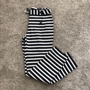 NWT express navy and white striped ankle pants